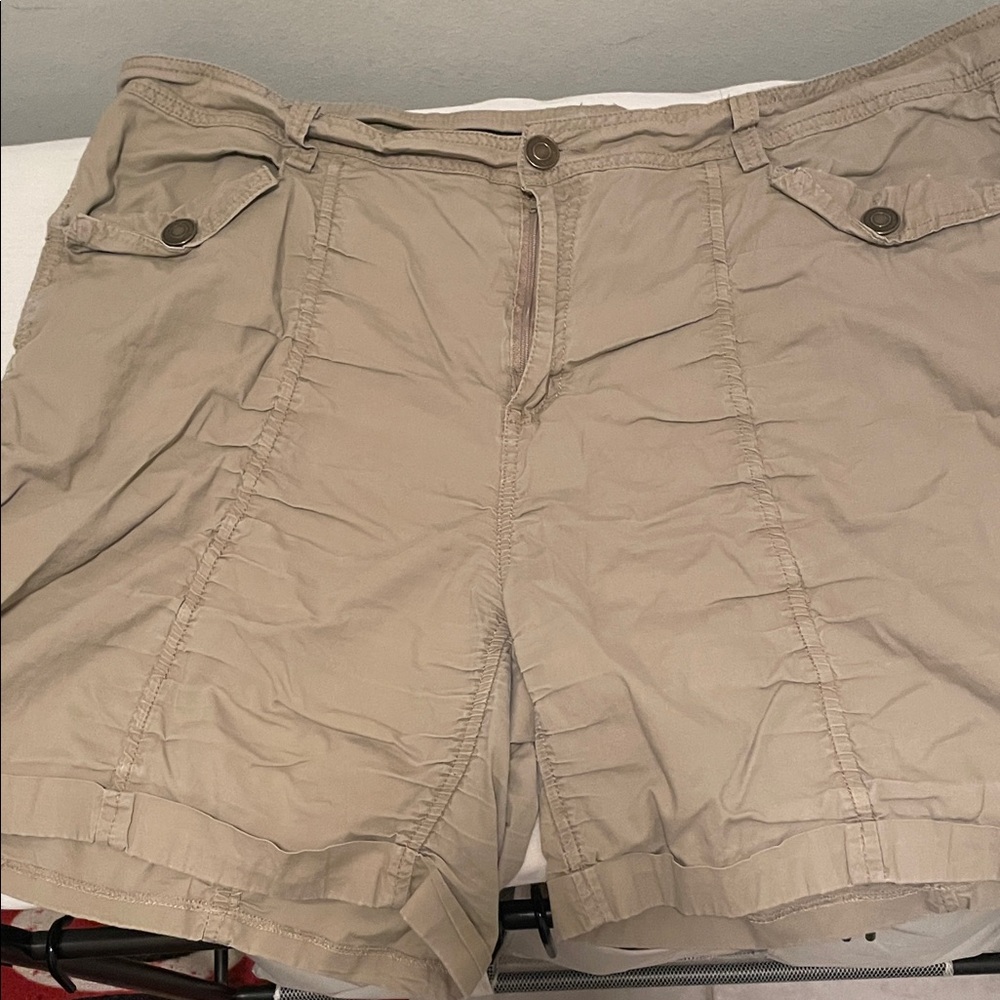 Casual Tan Cargo Shorts for Women